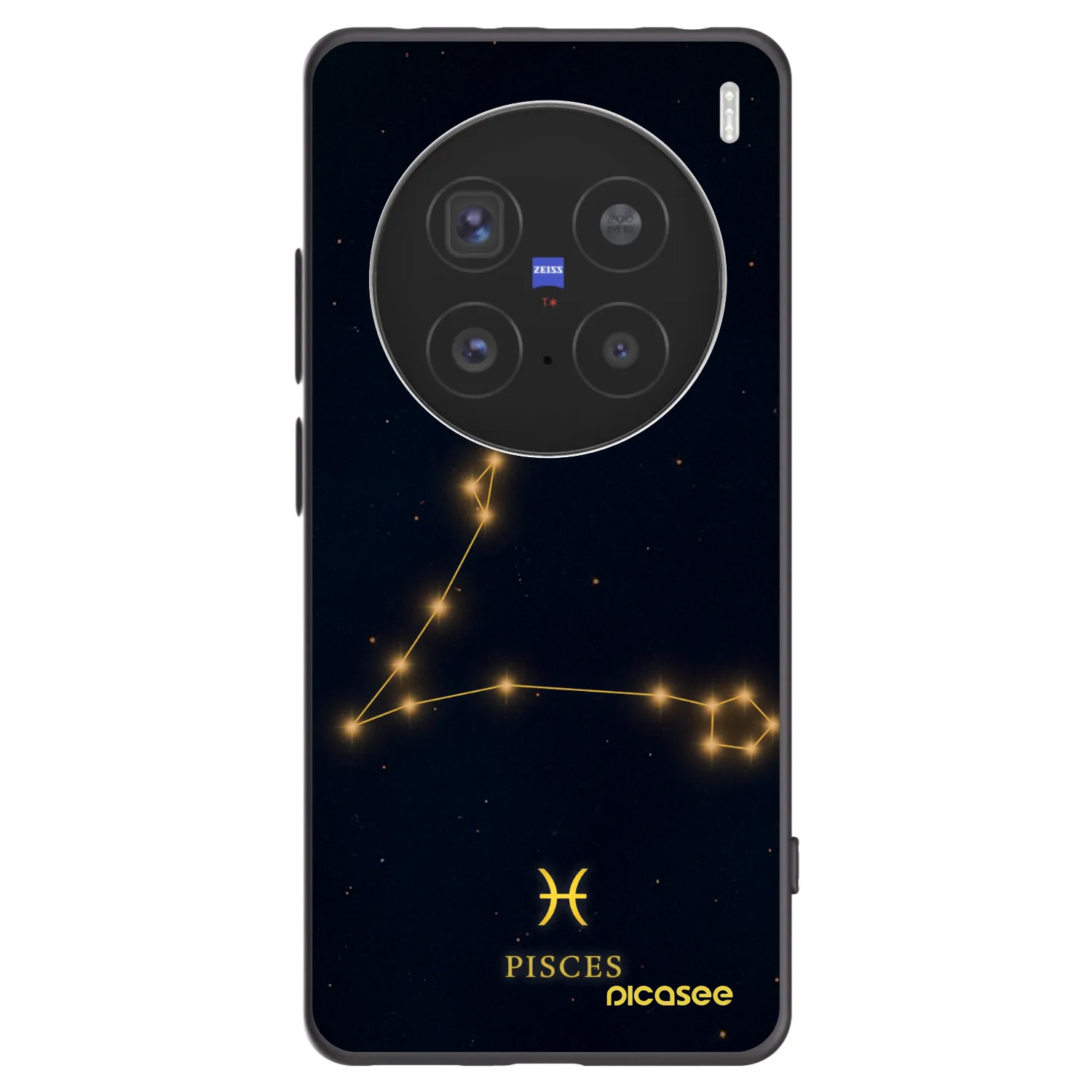 Picasee Vivo X200 Pro Hülle - Schwarzes Silikon - PISCES