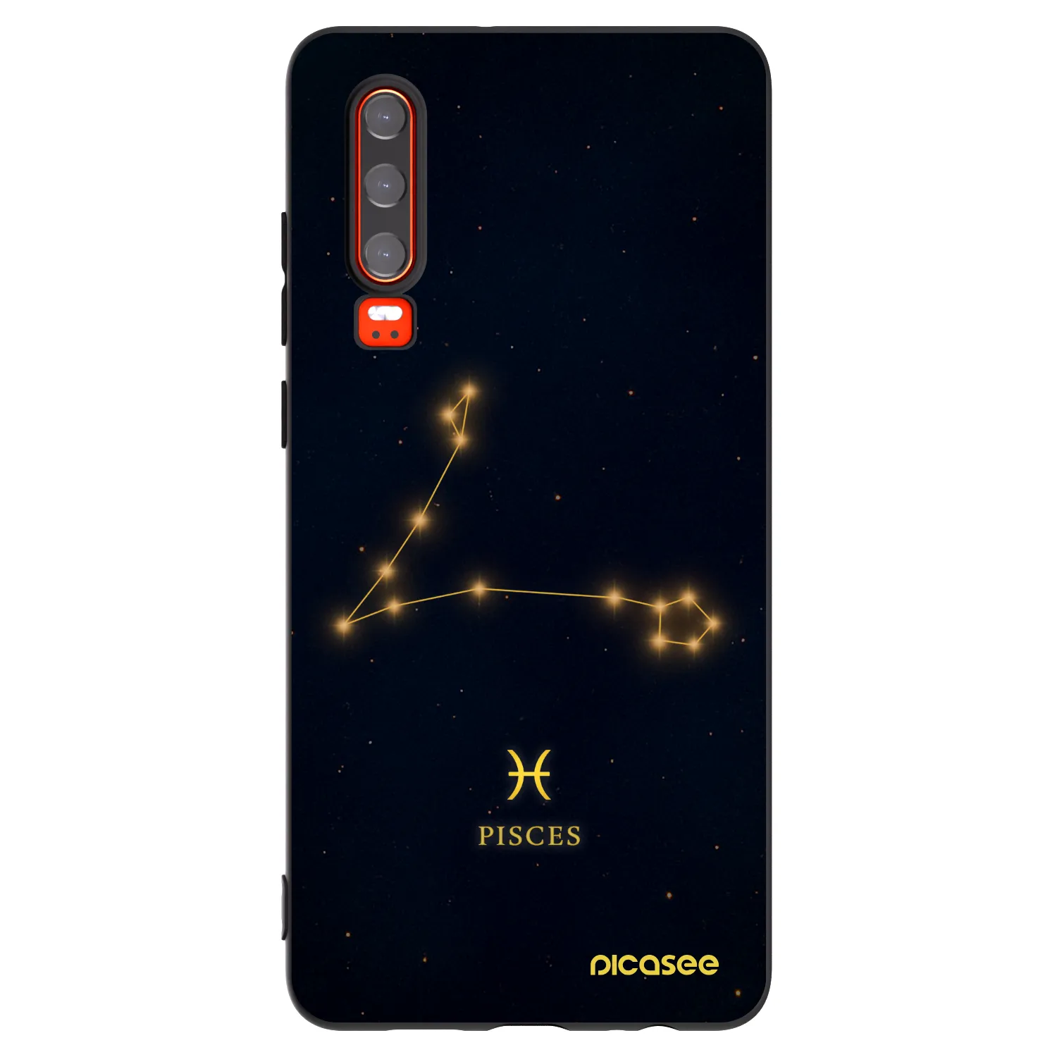 Picasee Huawei P30 Hülle - Schwarzes Silikon - PISCES