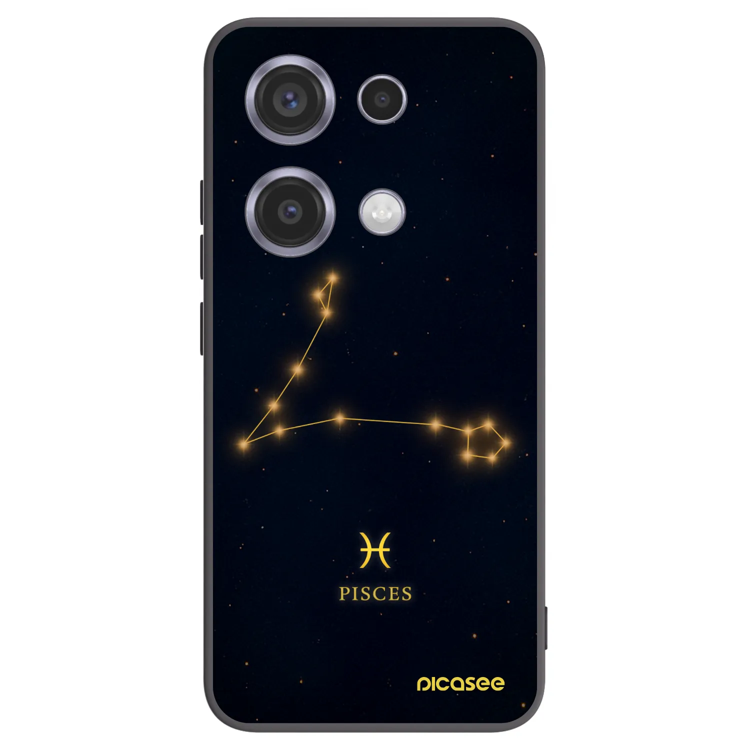 Picasee Xiaomi Redmi Note 14S Hülle - Schwarzes Silikon - PISCES