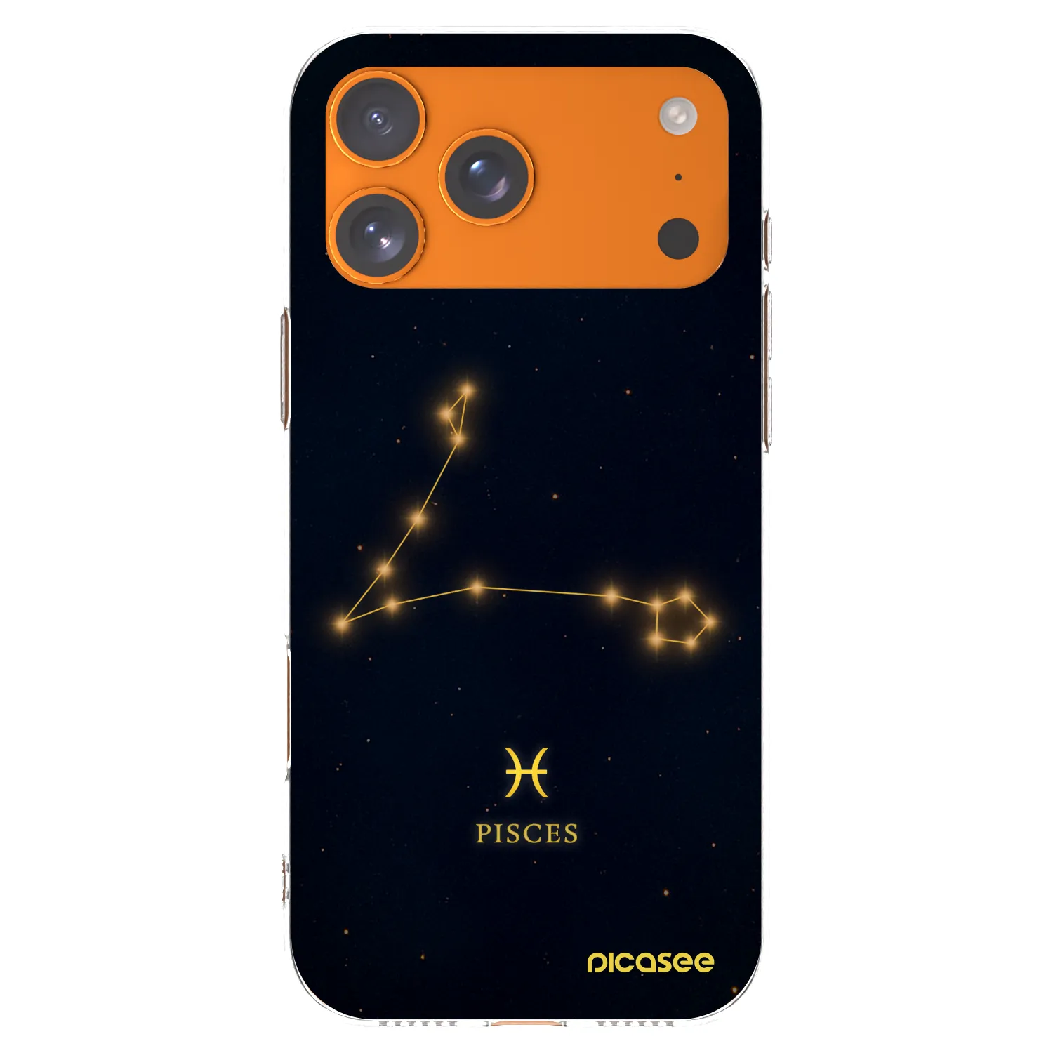 Picasee Apple iPhone 17 Pro Max Hülle - Transparentes Silikon - PISCES
