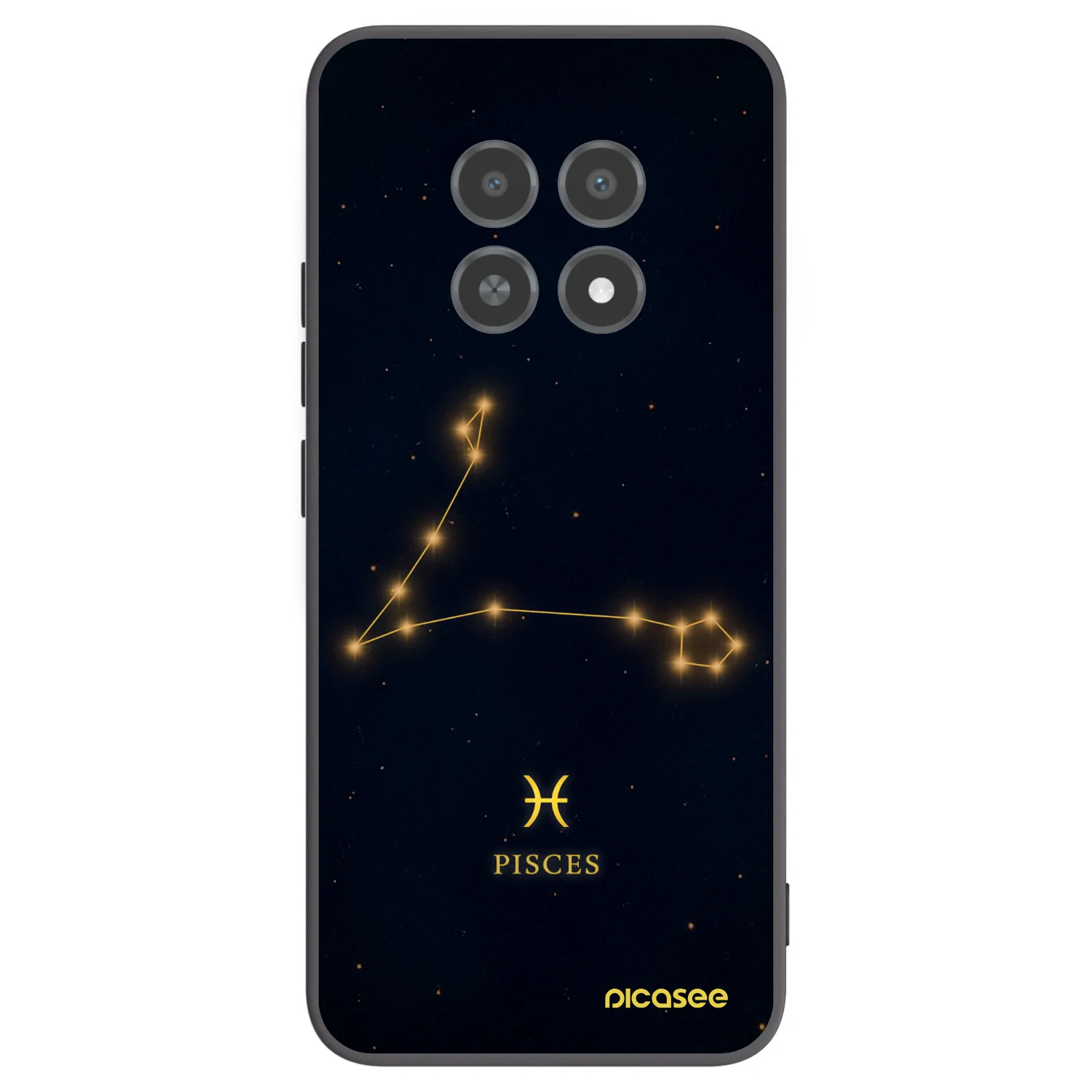 Picasee Realme 12X Hülle - Schwarzes Silikon - PISCES