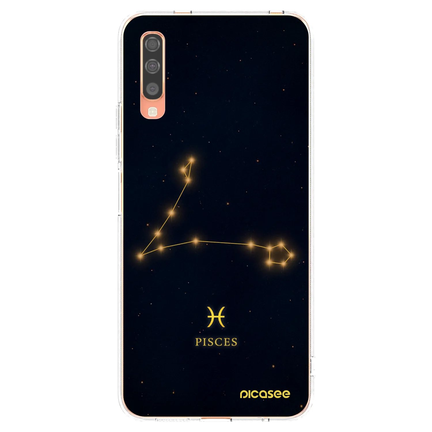Picasee Samsung Galaxy A70 A705F Hülle - Transparentes Silikon - PISCES