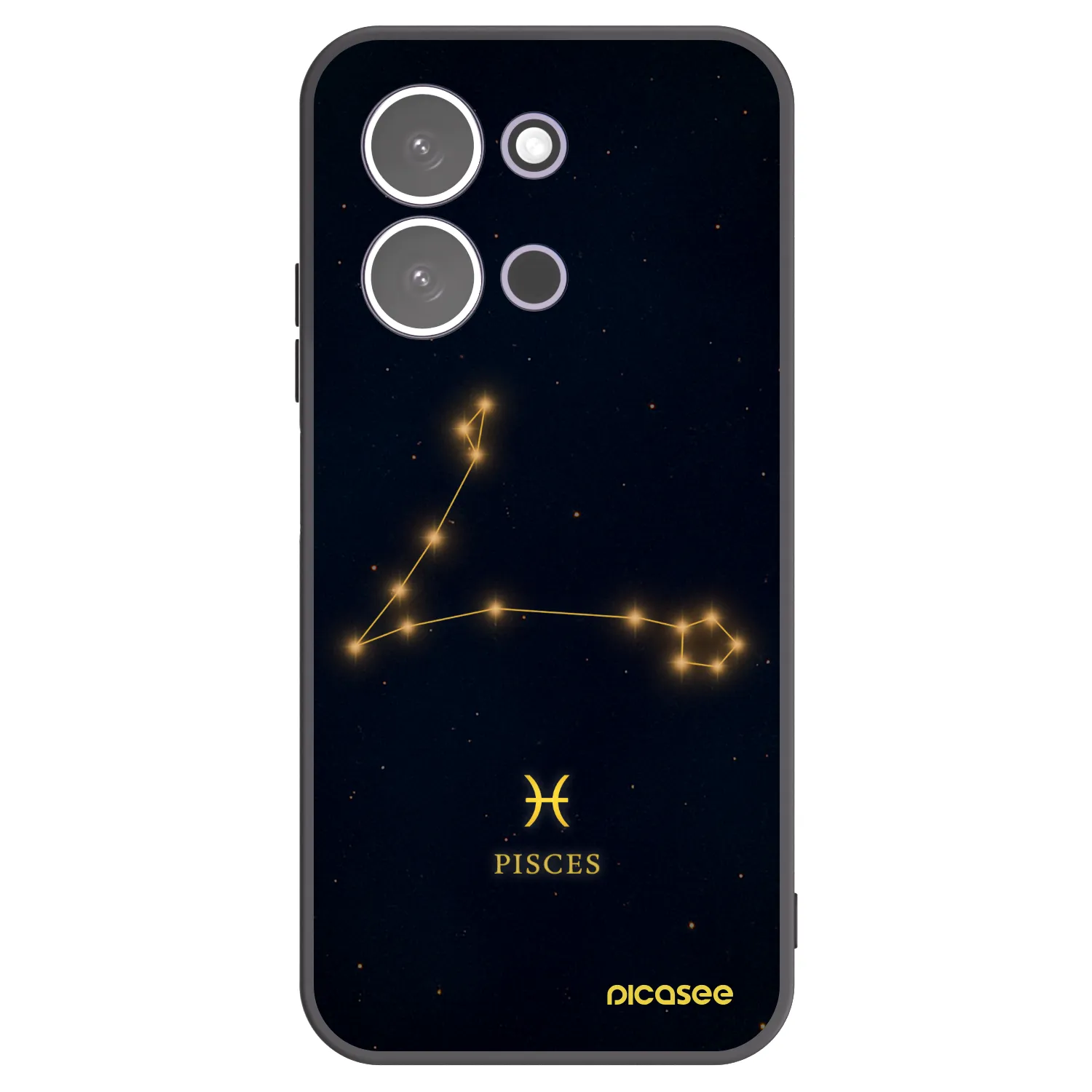 Picasee Xiaomi Redmi 15C 5G Hülle - Schwarzes Silikon - PISCES
