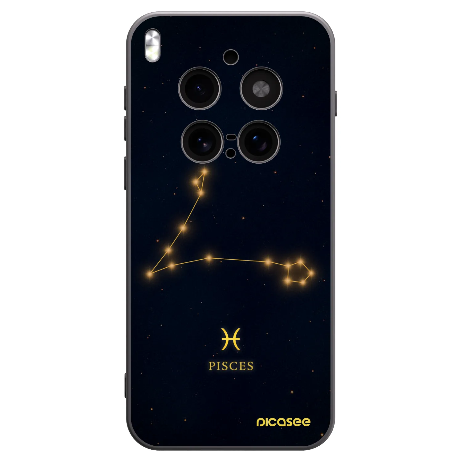 Picasee Vivo X300 Pro Hülle - Schwarzes Silikon - PISCES