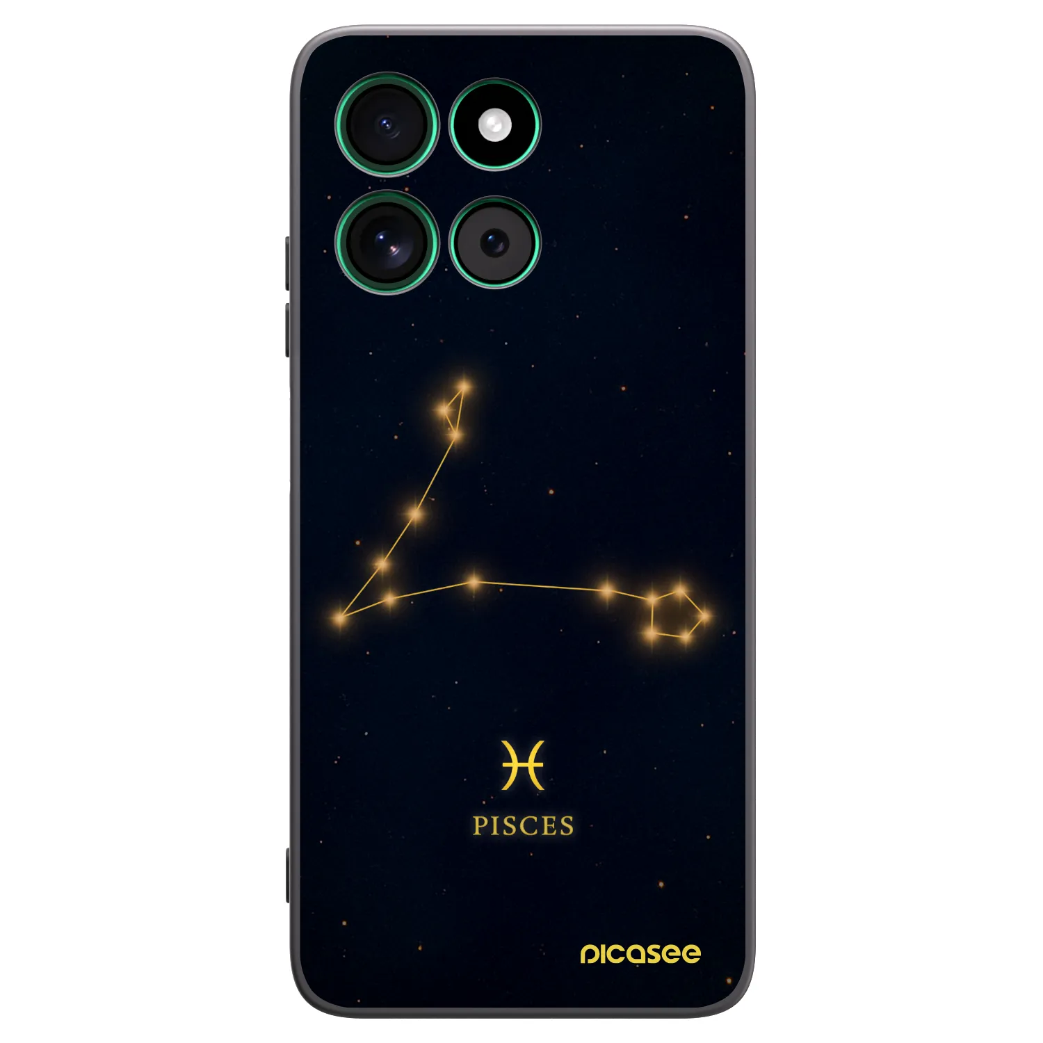 Picasee Motorola Moto G57 Power Hülle - Schwarzes Silikon - PISCES