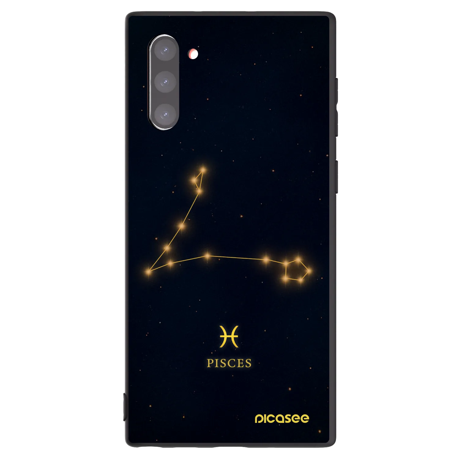 Picasee Samsung Galaxy Note 10 N970F Hülle - Schwarzes Silikon - PISCES