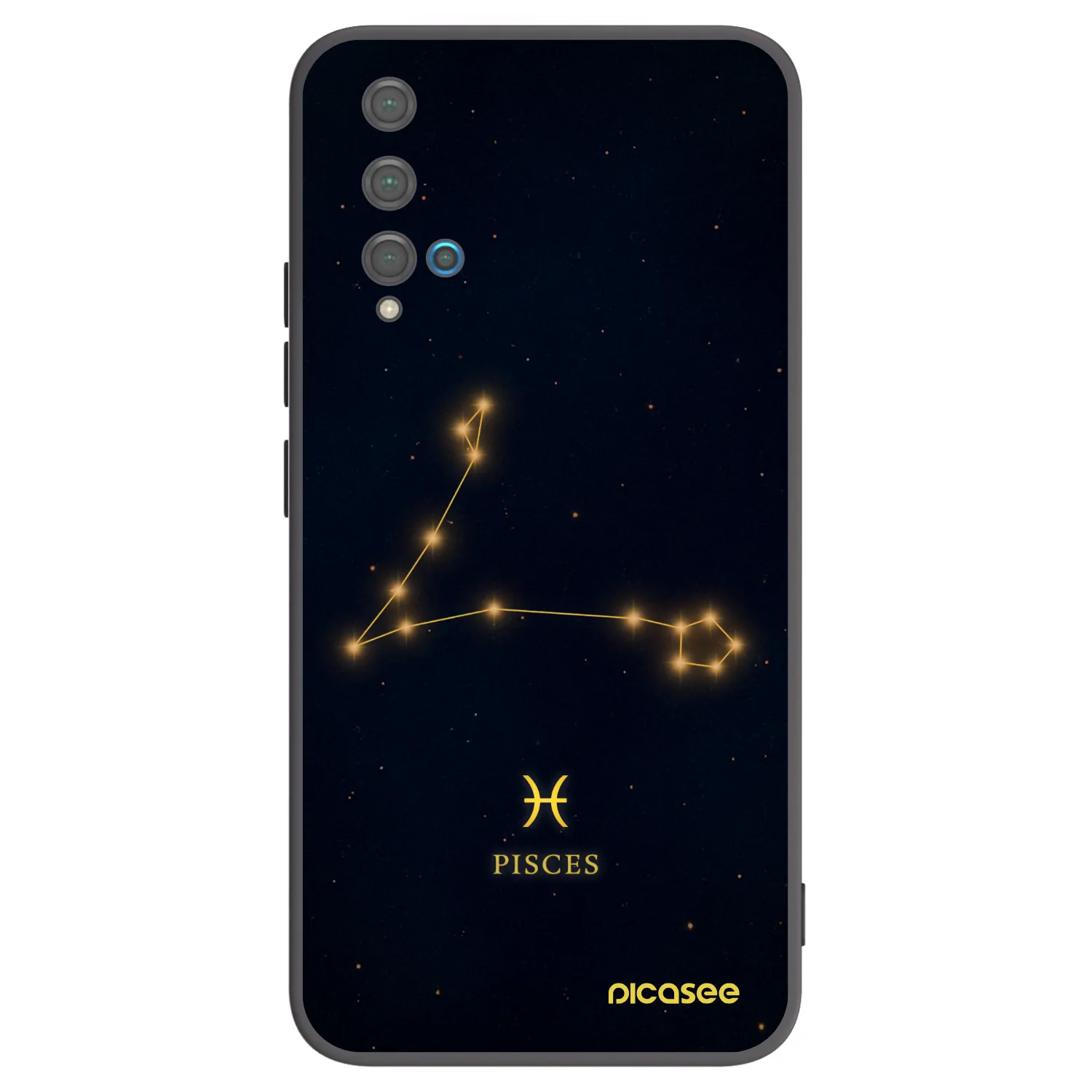 Picasee Huawei Nova 5T Hülle - Schwarzes Silikon - PISCES