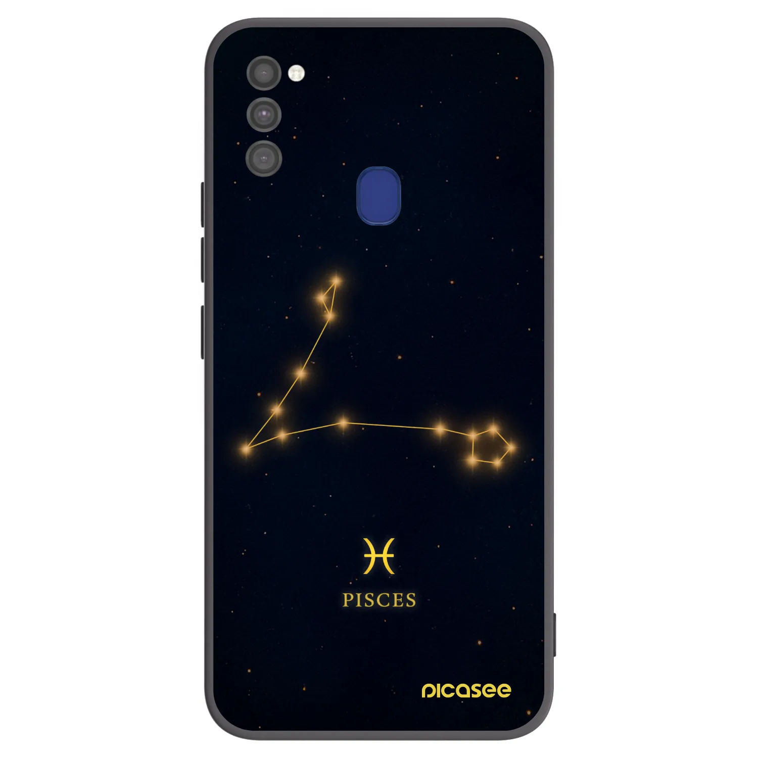 Picasee Samsung Galaxy M21 M215F Hülle - Schwarzes Silikon - PISCES