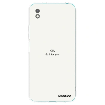 Picasee Xiaomi Redmi 9A Hülle - Schwarzes Silikon - Girl, do it for you