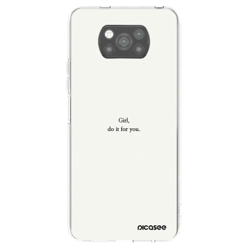 Picasee Xiaomi Poco X3 Hülle - Schwarzes Silikon - Girl, do it for you