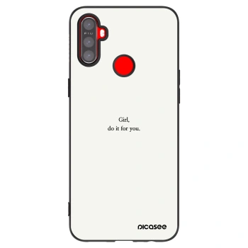 Picasee Realme 5 Hülle - Schwarzes Silikon - Girl, do it for you