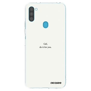 Picasee Samsung Galaxy M11 Hülle - Transparentes Silikon - Girl, do it for you