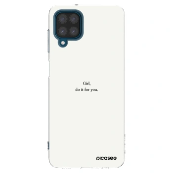 Picasee Samsung Galaxy A12 A125F Hülle - Transparentes Silikon - Girl, do it for you