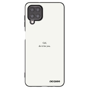 Picasee Samsung Galaxy A12 A125F Hülle - Schwarzes Silikon - Girl, do it for you