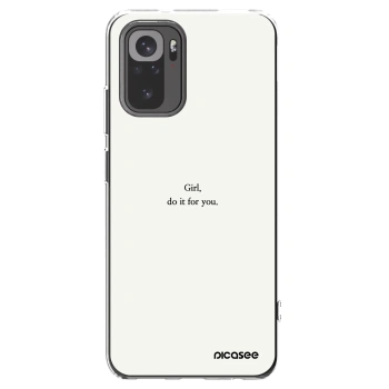 Picasee Xiaomi Redmi Note 10S Hülle - Transparentes Silikon - Girl, do it for you