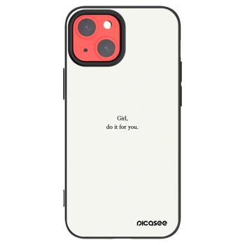 Picasee Apple iPhone 13 mini Hülle - Schwarzes Silikon - Girl, do it for you