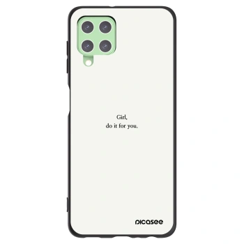 Picasee Samsung Galaxy A22 A225F 4G Hülle - Schwarzes Silikon - Girl, do it for you