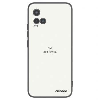 Picasee Vivo Y33s Hülle - Schwarzes Silikon - Girl, do it for you