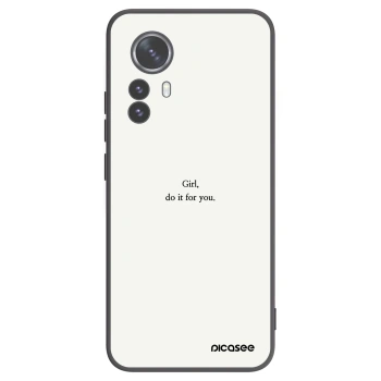 Picasee Xiaomi 12 Pro Hülle - Schwarzes Silikon - Girl, do it for you