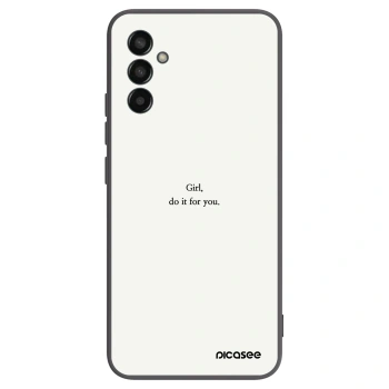 Picasee Samsung Galaxy M13 M135F Hülle - Schwarzes Silikon - Girl, do it for you