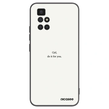 Picasee Xiaomi Redmi 10 (2022) Hülle - Schwarzes Silikon - Girl, do it for you