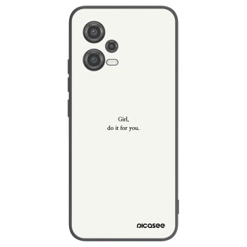 Picasee Xiaomi Poco X5 Hülle - Schwarzes Silikon - Girl, do it for you