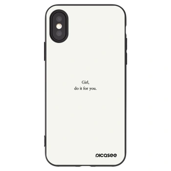 Picasee Apple iPhone X/XS Hülle - Schwarzes Silikon - Girl, do it for you