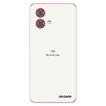 Picasee Motorola Moto G84 5G Hülle - Transparentes Silikon - Girl, do it for you
