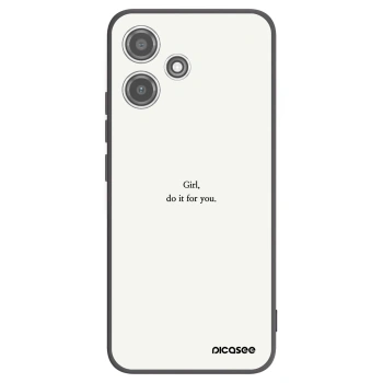 Picasee Xiaomi Redmi 12 5G Hülle - Schwarzes Silikon - Girl, do it for you