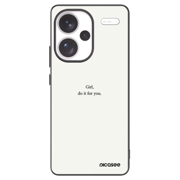 Picasee Xiaomi Redmi Note 13 Pro+ 5G Hülle - Schwarzes Silikon - Girl, do it for you