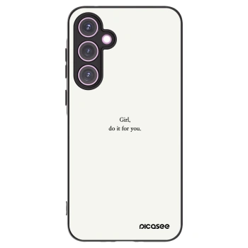 Picasee Samsung Galaxy A35 5G A356B Hülle - Schwarzes Silikon - Girl, do it for you