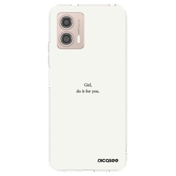 Picasee Motorola Moto G53 5G Hülle - Transparentes Silikon - Girl, do it for you