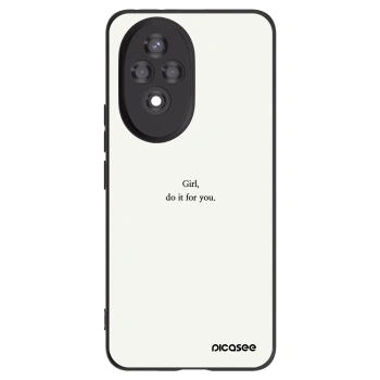 Picasee Honor 200 Pro 5G Hülle - Schwarzes Silikon - Girl, do it for you