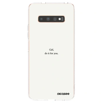 Picasee Samsung Galaxy S10 Plus G975 Hülle - Transparentes Silikon - Girl, do it for you