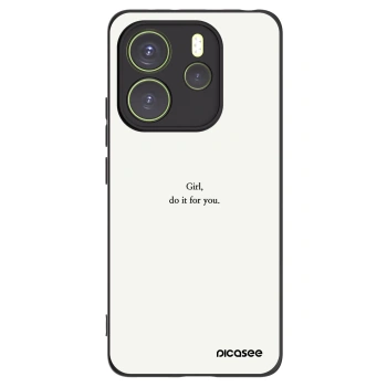 Picasee Xiaomi Redmi Note 14 4G Hülle - Schwarzes Silikon - Girl, do it for you