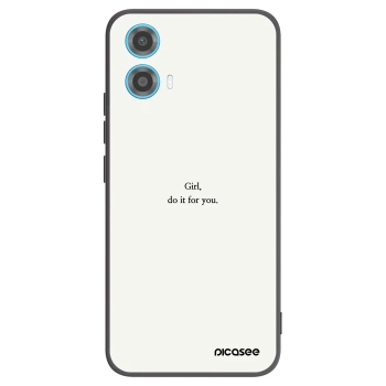 Picasee Motorola Moto G34 5G Hülle - Schwarzes Silikon - Girl, do it for you