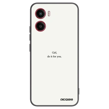Picasee Motorola Moto G05 Hülle - Schwarzes Silikon - Girl, do it for you