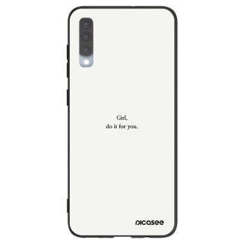 Picasee Samsung Galaxy A70 A705F Hülle - Schwarzes Silikon - Girl, do it for you