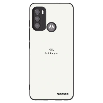 Picasee Motorola Edge 60 5G Hülle - Schwarzes Silikon - Girl, do it for you