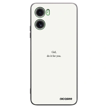 Picasee Motorola Moto G06 Hülle - Schwarzes Silikon - Girl, do it for you