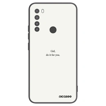 Picasee Xiaomi Redmi Note 8 Hülle - Schwarzes Silikon - Girl, do it for you