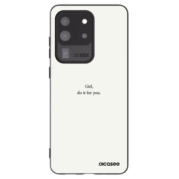 Picasee Samsung Galaxy S20 Ultra 5G G988F Hülle - Schwarzes Silikon - Girl, do it for you