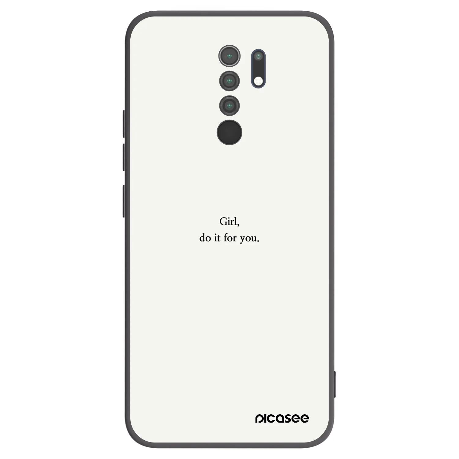 Picasee Xiaomi Redmi 9 Hülle - Schwarzes Silikon - Girl, do it for you