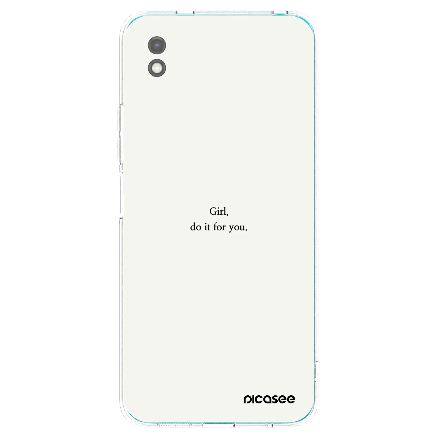 Picasee Xiaomi Redmi 9A Hülle - Schwarzes Silikon - Girl, do it for you