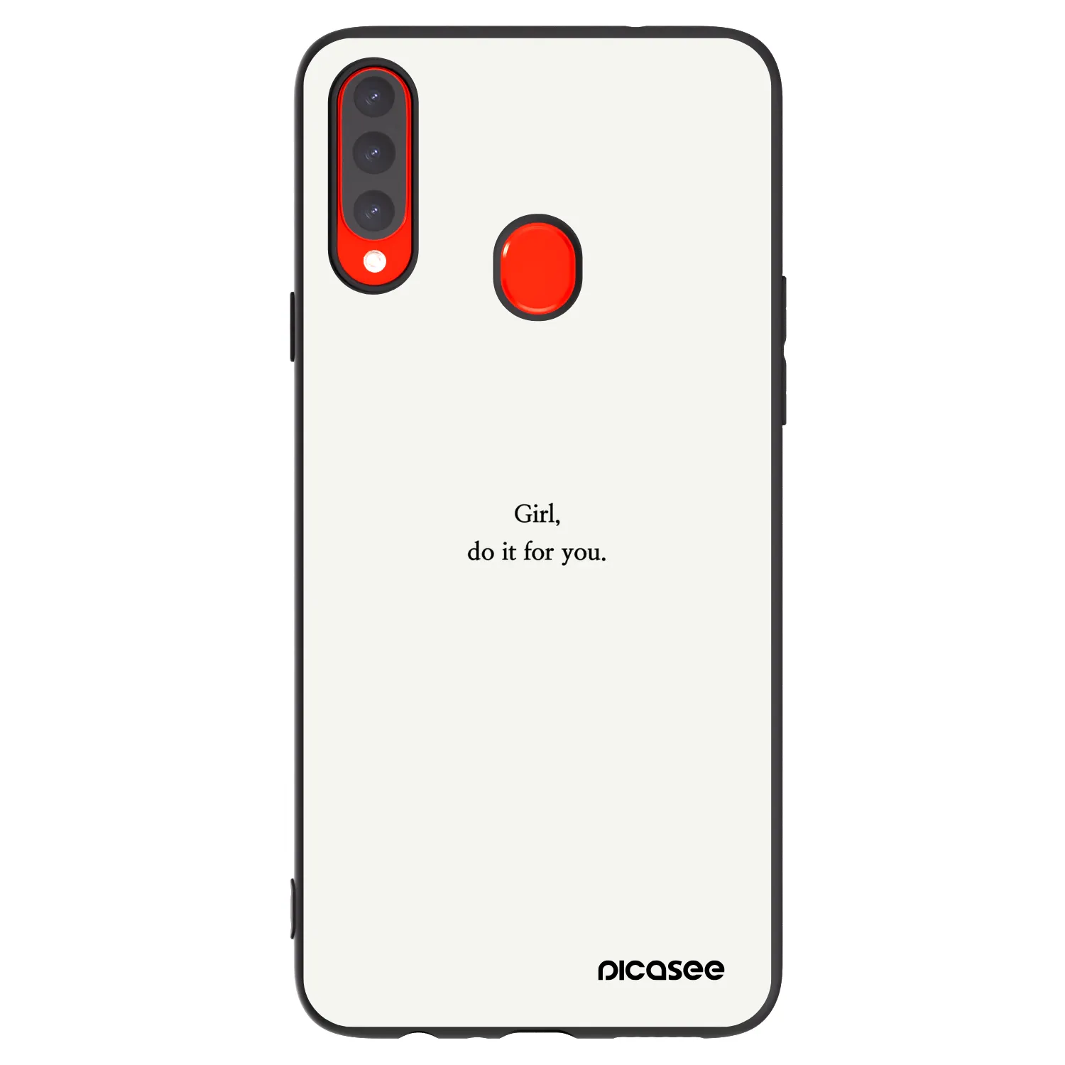 Picasee Samsung Galaxy A20s Hülle - Schwarzes Silikon - Girl, do it for you