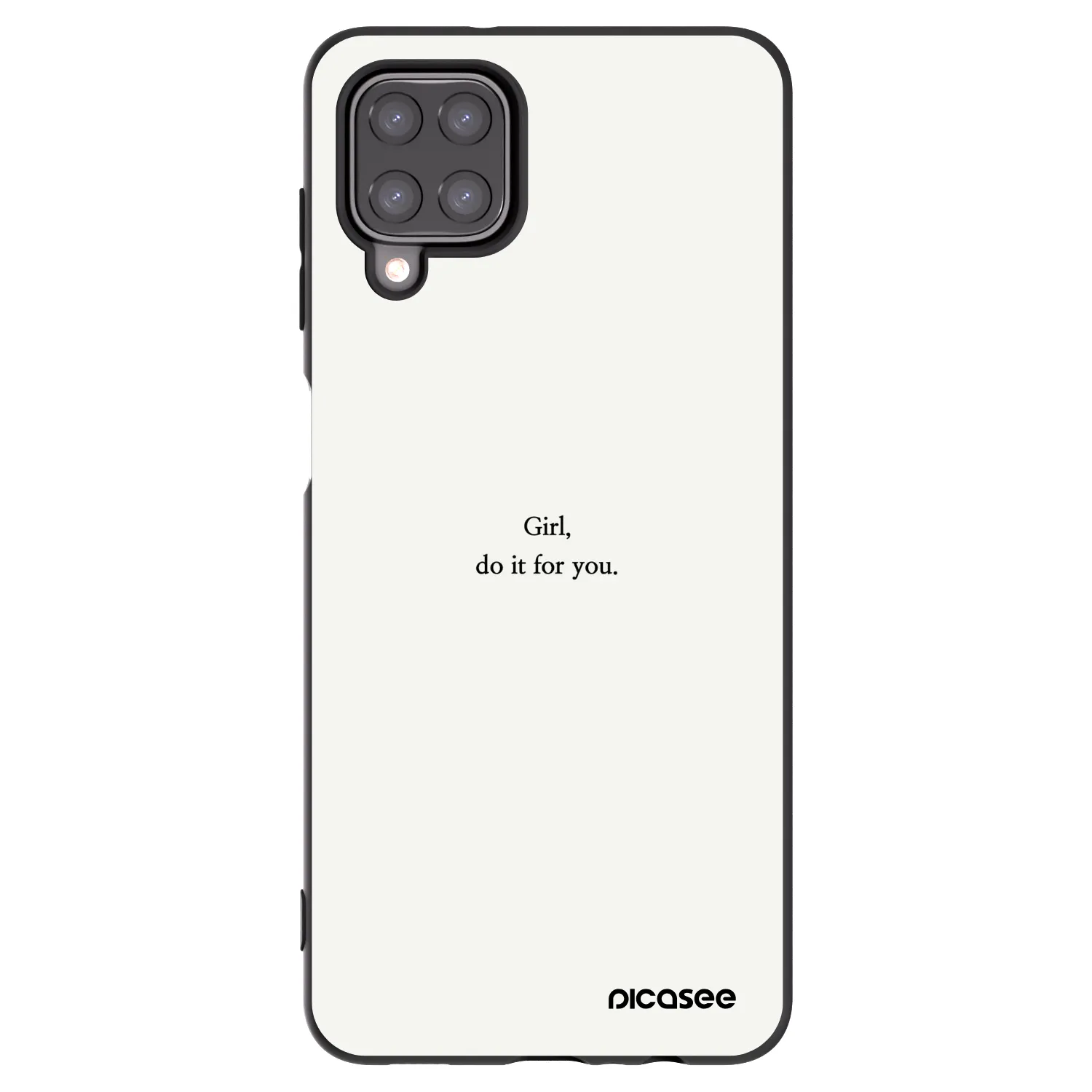Picasee Samsung Galaxy A12 A125F Hülle - Schwarzes Silikon - Girl, do it for you