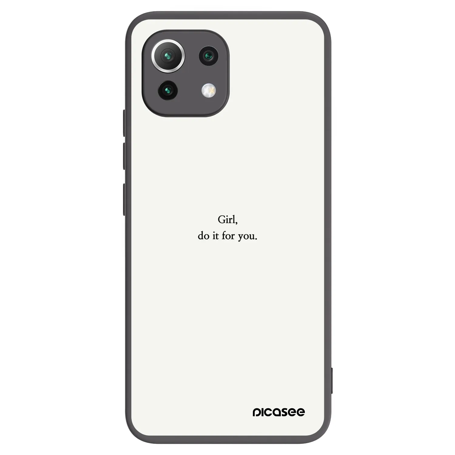 Picasee Xiaomi Mi 11 Lite Hülle - Schwarzes Silikon - Girl, do it for you