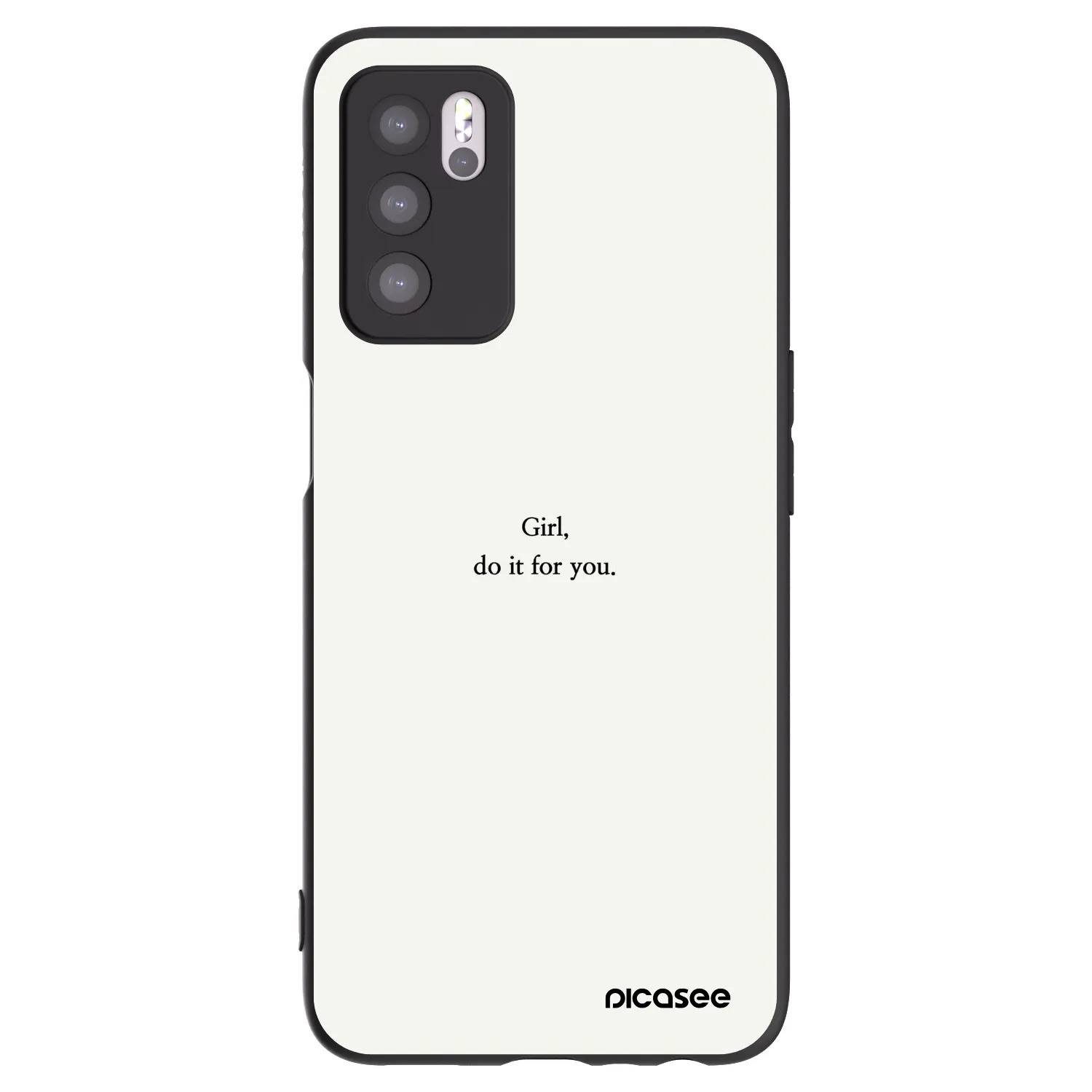 Picasee OPPO A16s Hülle - Schwarzes Silikon - Girl, do it for you