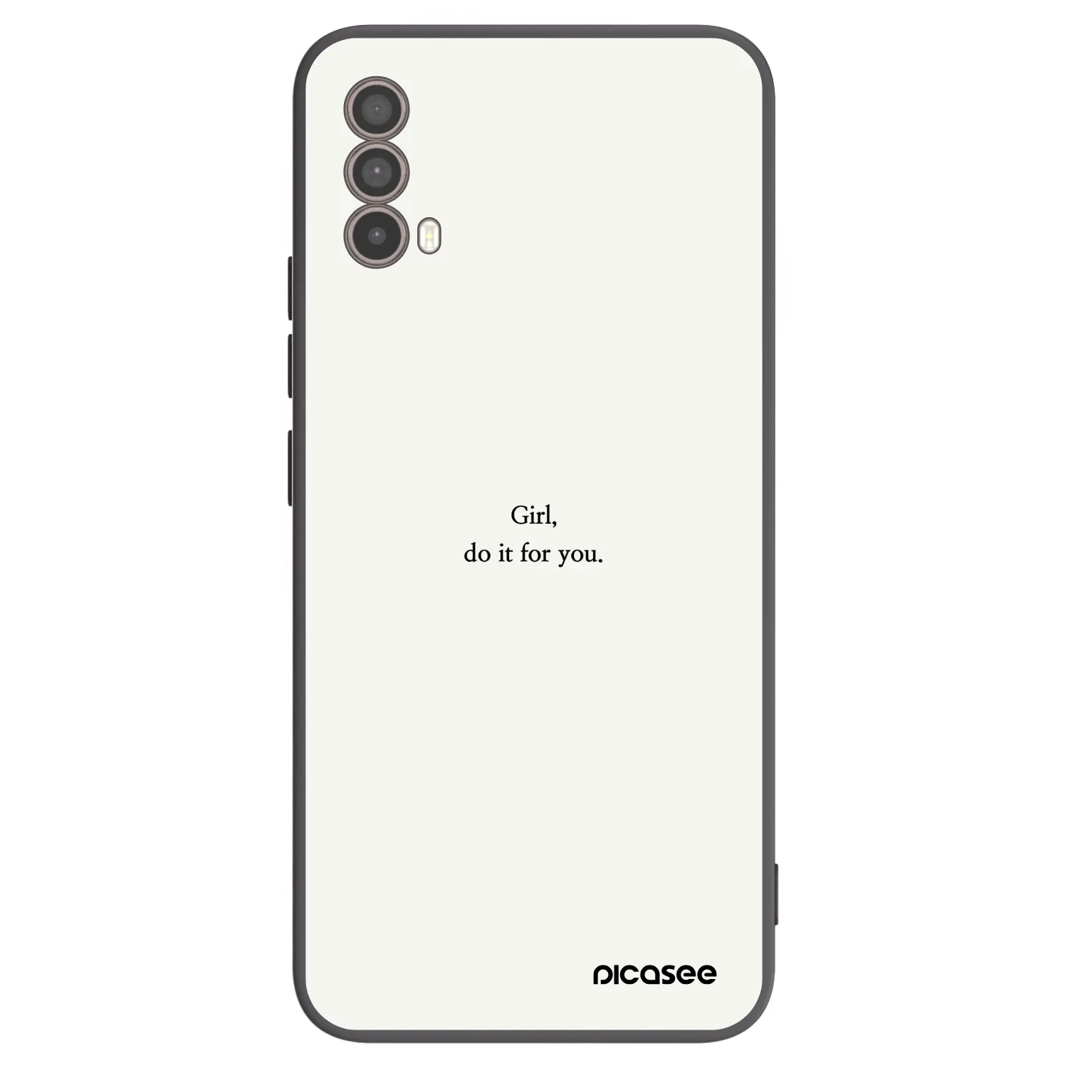 Picasee Motorola Moto E40 Hülle - Schwarzes Silikon - Girl, do it for you