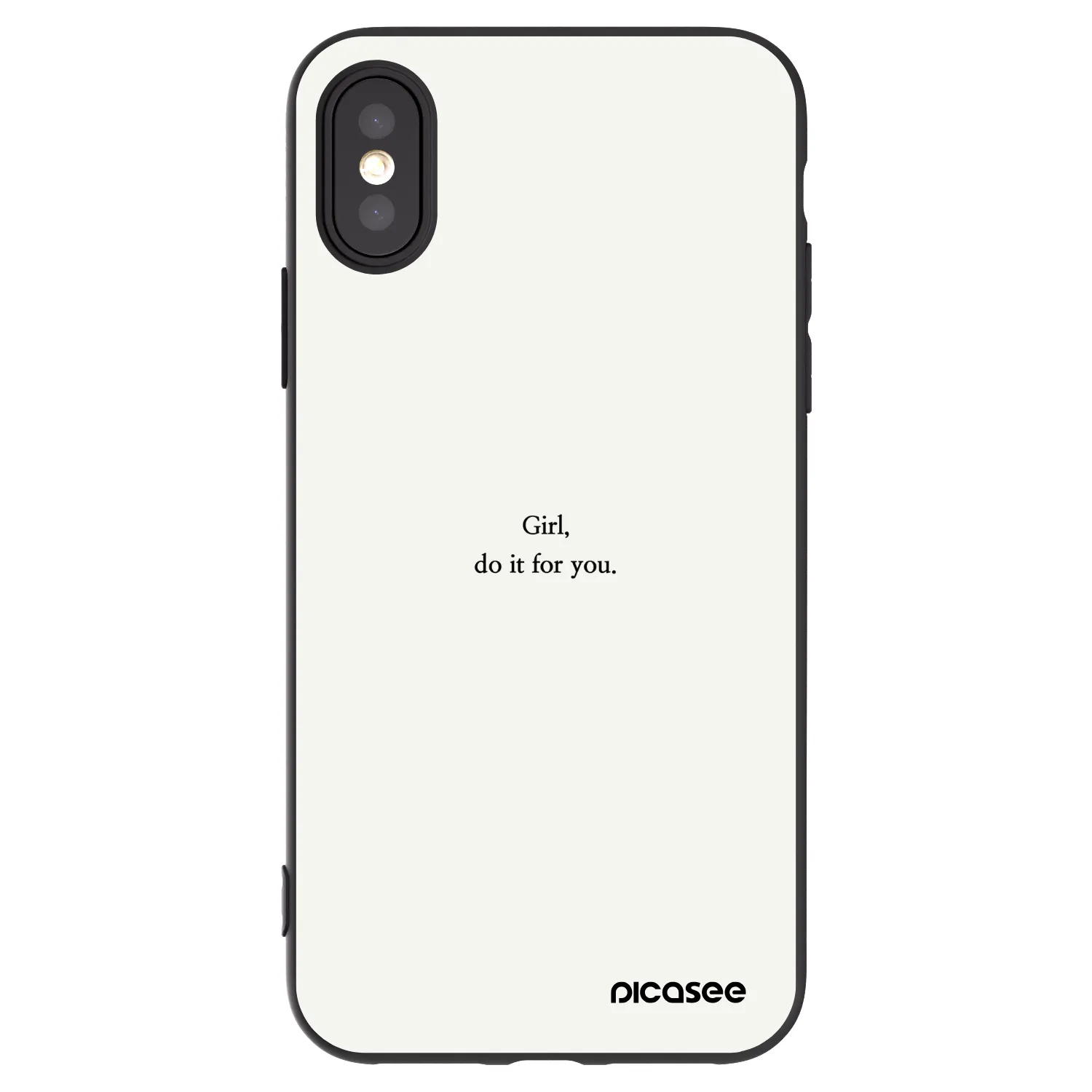 Picasee Apple iPhone X/XS Hülle - Schwarzes Silikon - Girl, do it for you